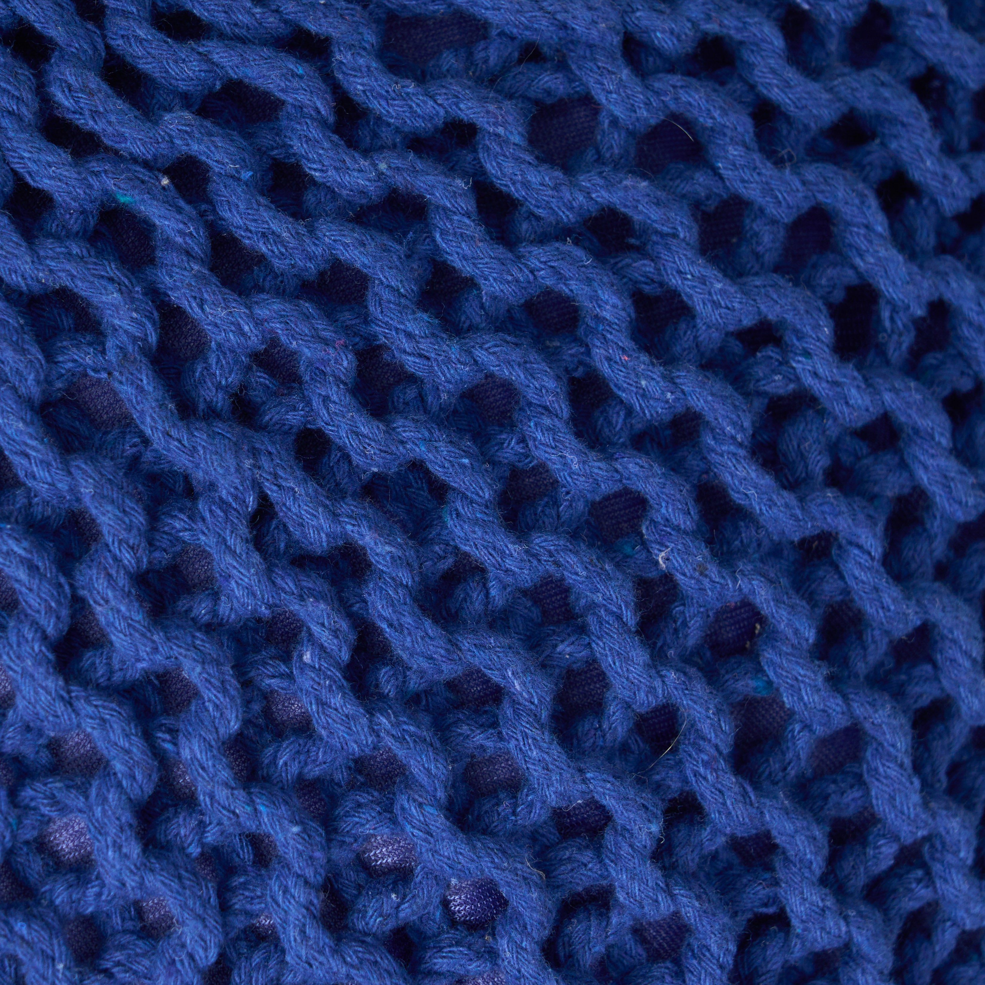 Abena Knitted Cotton Pouf