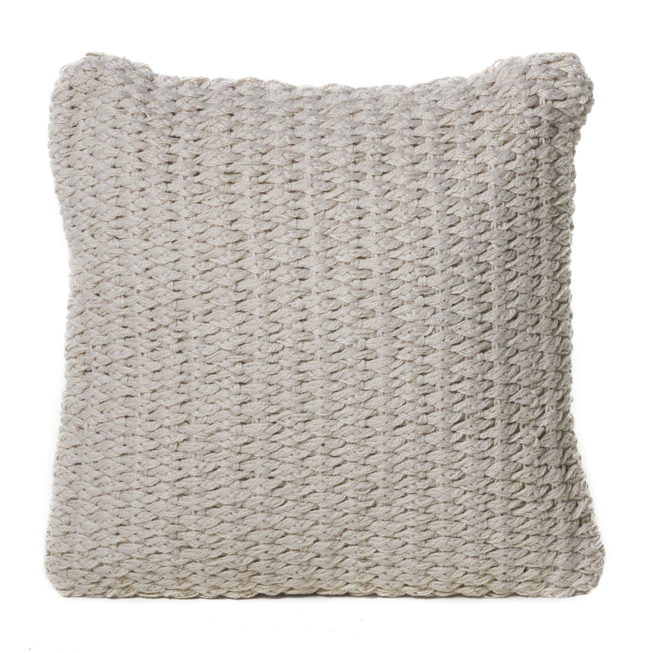 Posh Box Ivory Solid Ivory Large Throw Pillow With Insert – LOOMLAN