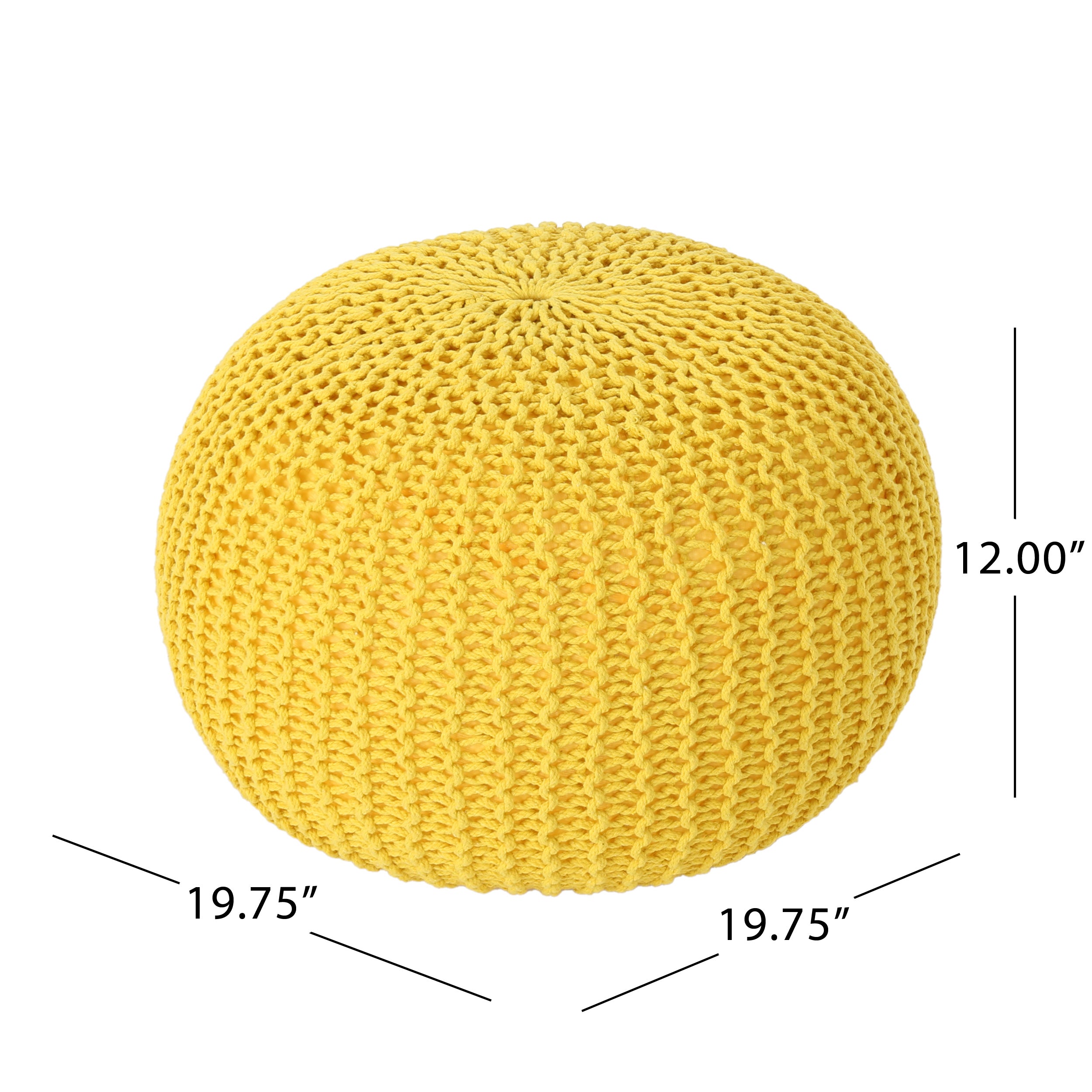 Abena Knitted Cotton Pouf
