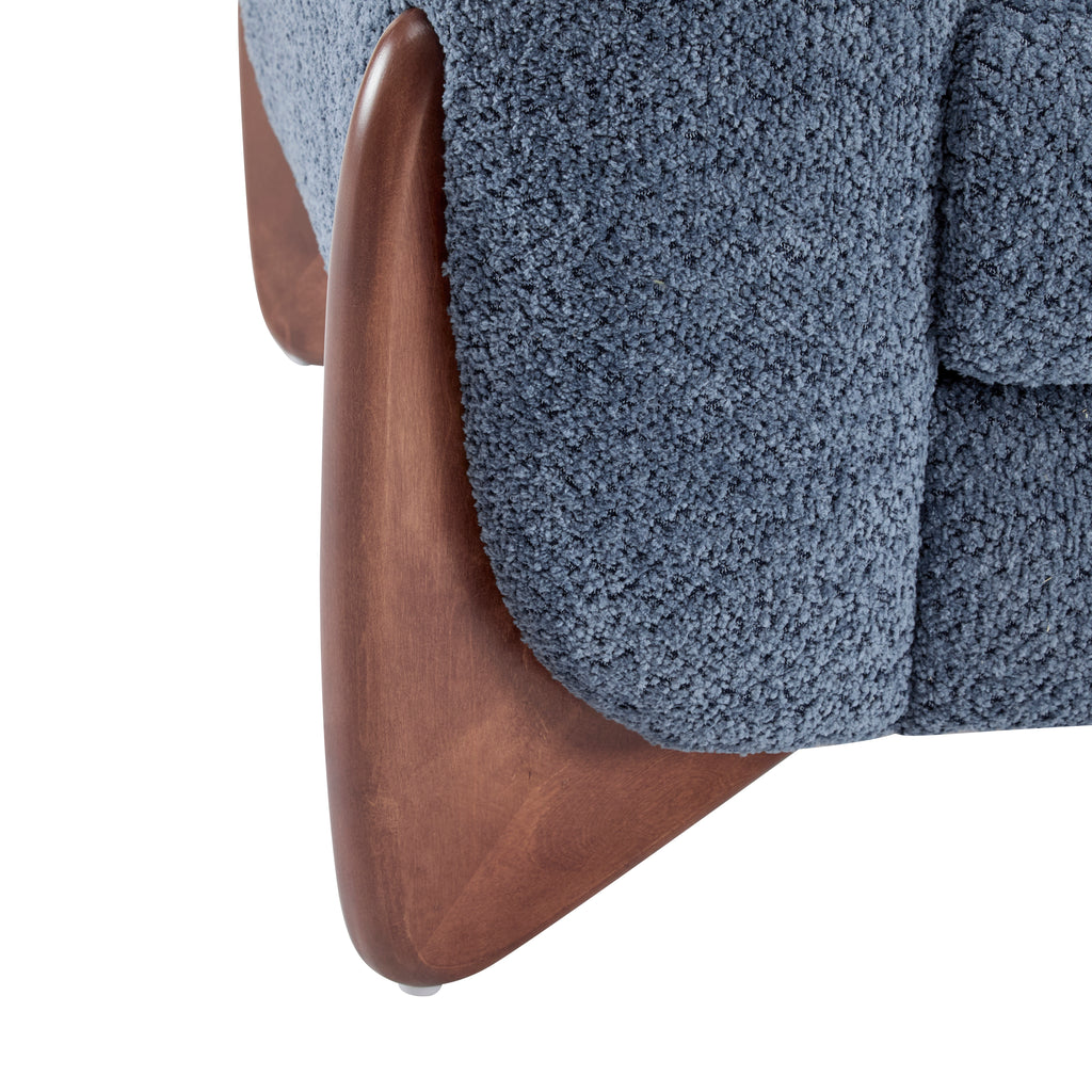 Christopher Knight Home Modern Boucle Upholstered 2-Seater Sofa with Birch Wood Legs