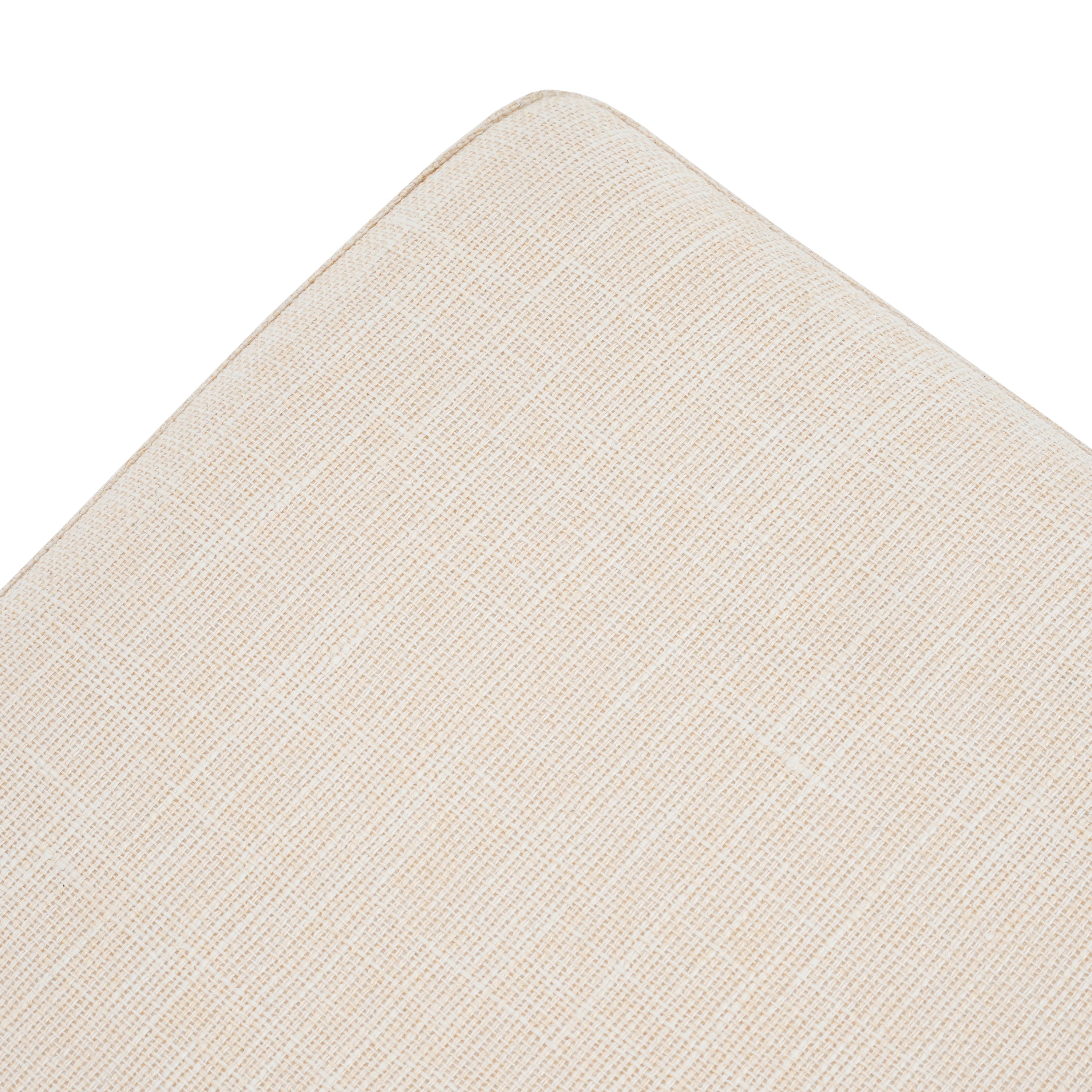 Christopher Knight Home Rectangular Linen Ottoman Bench – Upholstered Seat with Wood Legs & Open Shelf