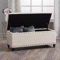 Christopher Knight Home 50" Faux Leather Tufted Storage Ottoman Bench with Hidden Storage