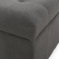 Tufted Square Storage Ottoman with Soft-Closing Hinges & Upholstered Lid