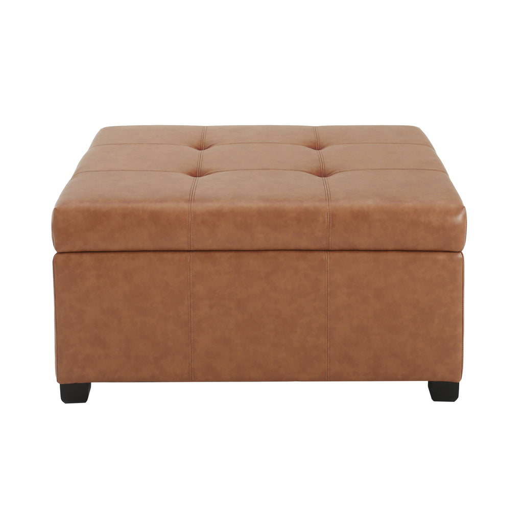 Christopher Knight Home Tufted Storage Ottoman Bench with Lift-Top & Birch Wood Legs – Entryway & Bedroom Seating