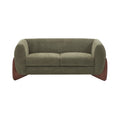 Christopher Knight Home Modern Boucle Upholstered 2-Seater Sofa with Birch Wood Legs
