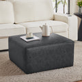Christopher Knight Home Modern Faux Leather Sectional Ottoman – Modular Square Living Room Footrest