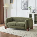 Christopher Knight Home Modern Boucle Upholstered 2-Seater Sofa with Birch Wood Legs