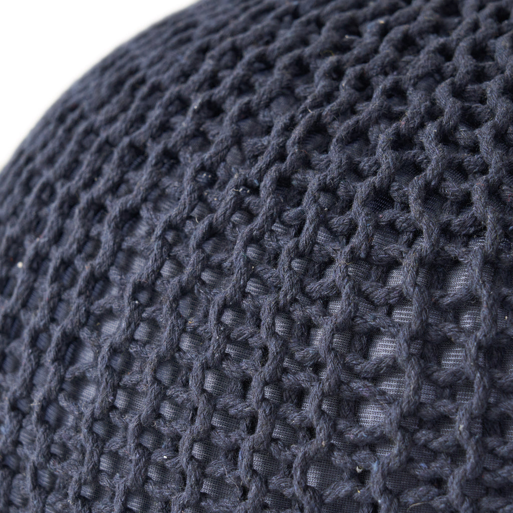 Abena Knitted Cotton Pouf