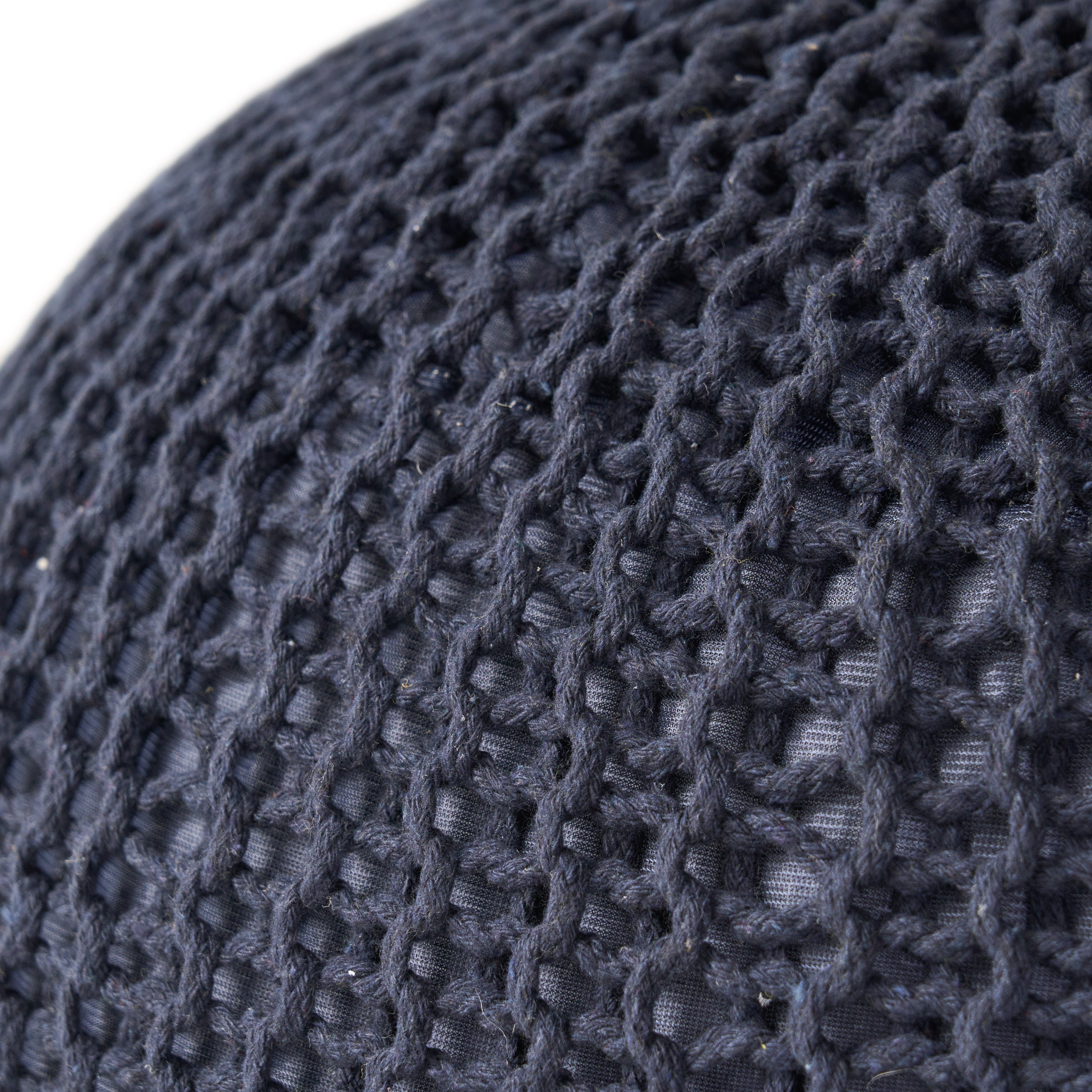 Abena Knitted Cotton Pouf