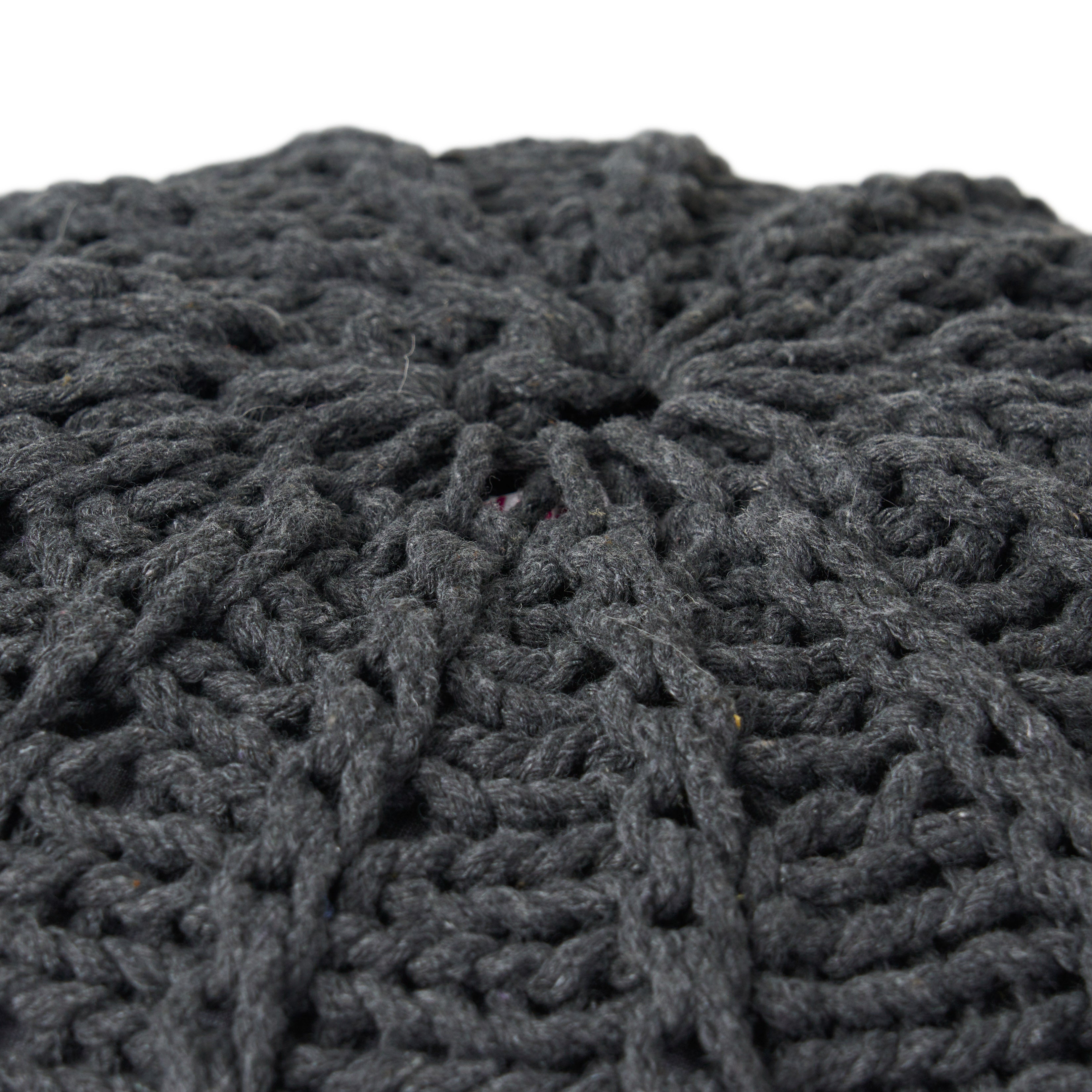 Corisande Knitted Cotton Pouf