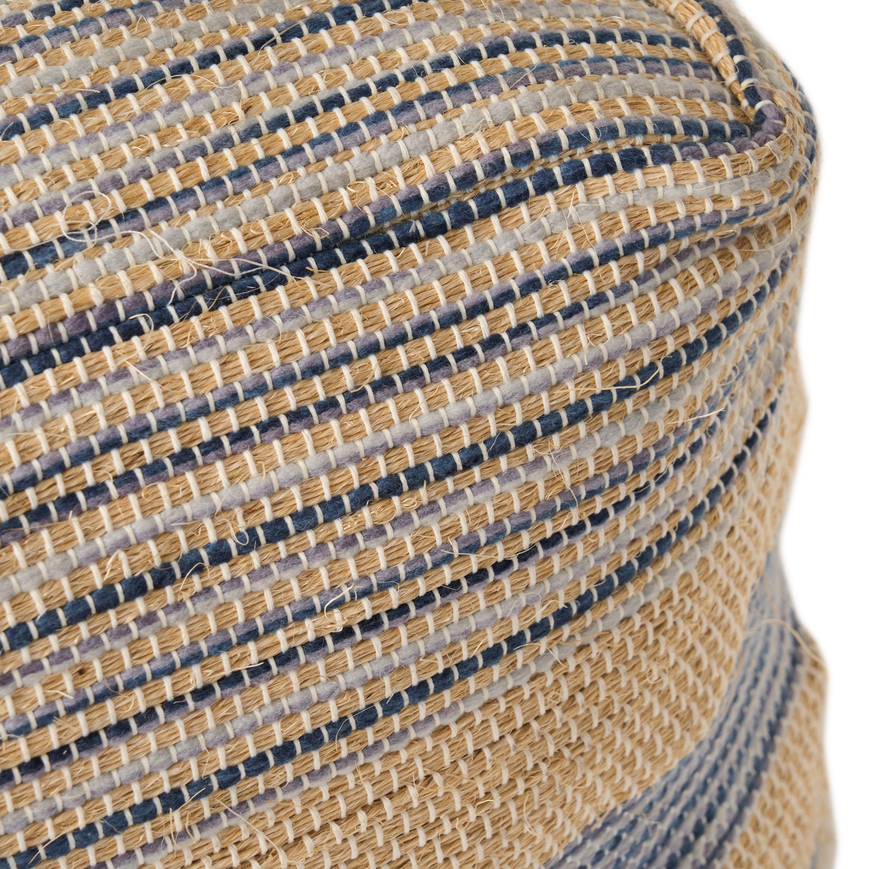 Lola Boho Handcrafted Fabric Cube Pouf