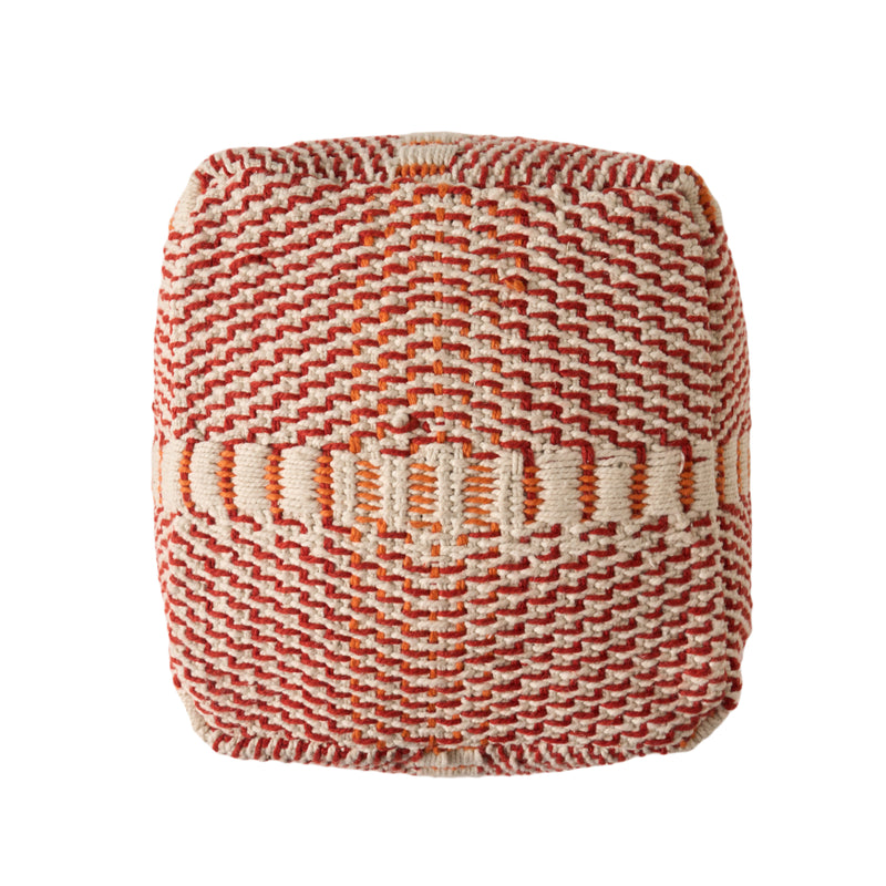 Dexter Boho Handcrafted Water Resistant Cube Pouf