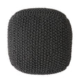 Teresa Modern Knitted Cotton Cube Pouf