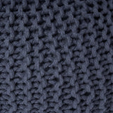 Barwick Modern Knitted Cotton Round Pouf