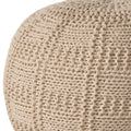 Sardis Modern Knitted Cotton Round Pouf
