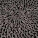 Flovilla Modern Knitted Cotton Round Pouf
