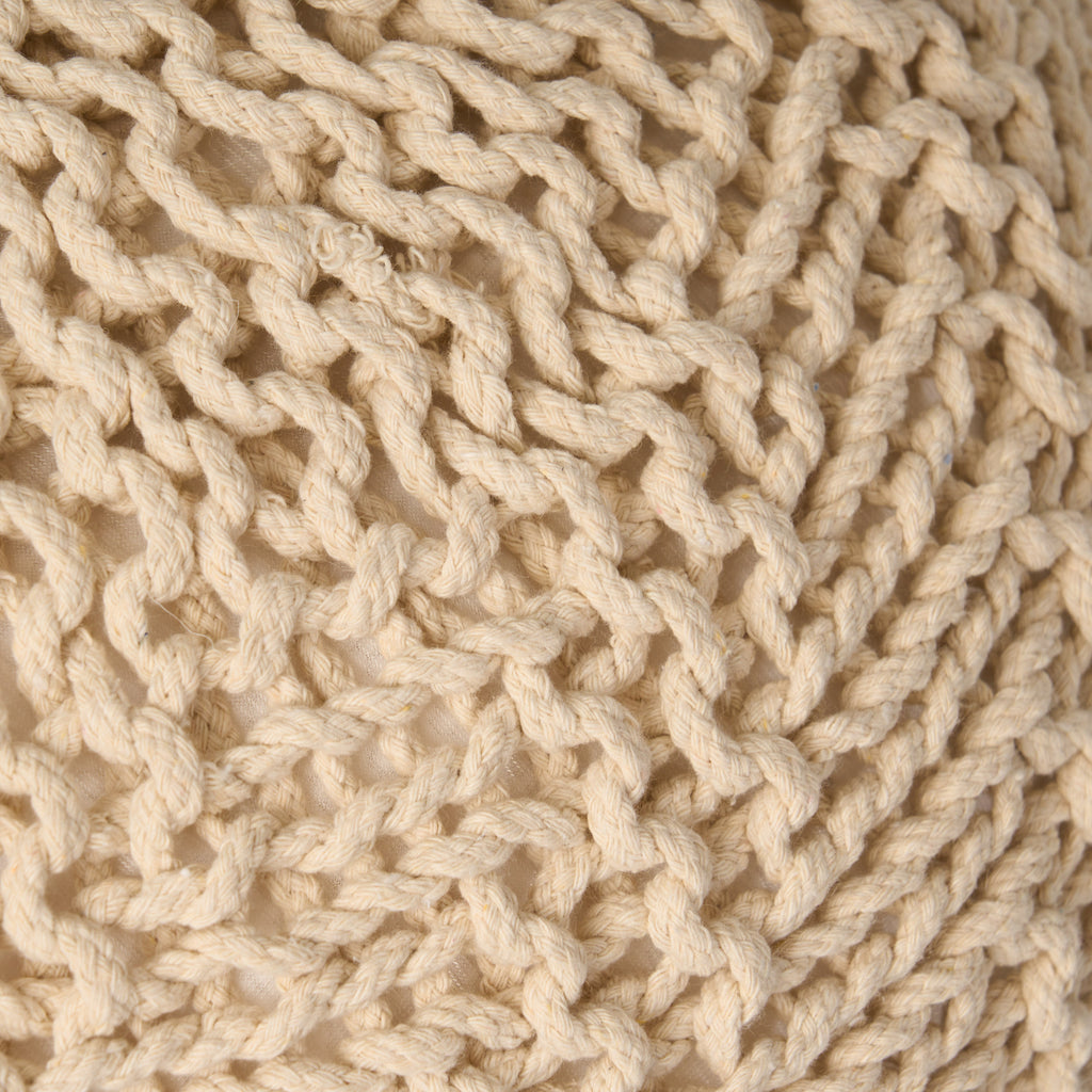 Flovilla Modern Knitted Round Pouf