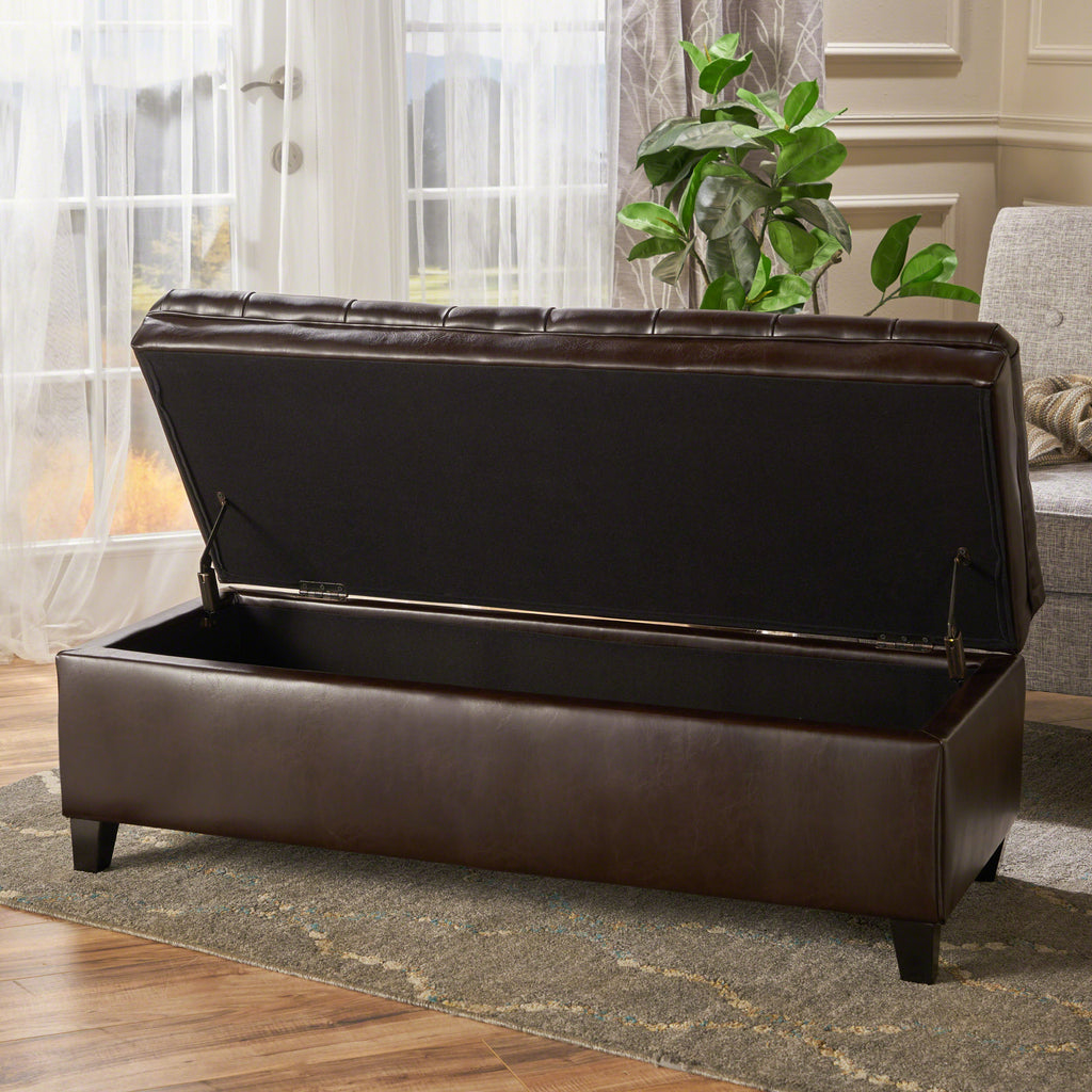 Christopher Knight Home 50" Storage Ottoman Bench with Hidden Storage