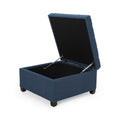 Tufted Square Storage Ottoman with Soft-Closing Hinges & Upholstered Lid