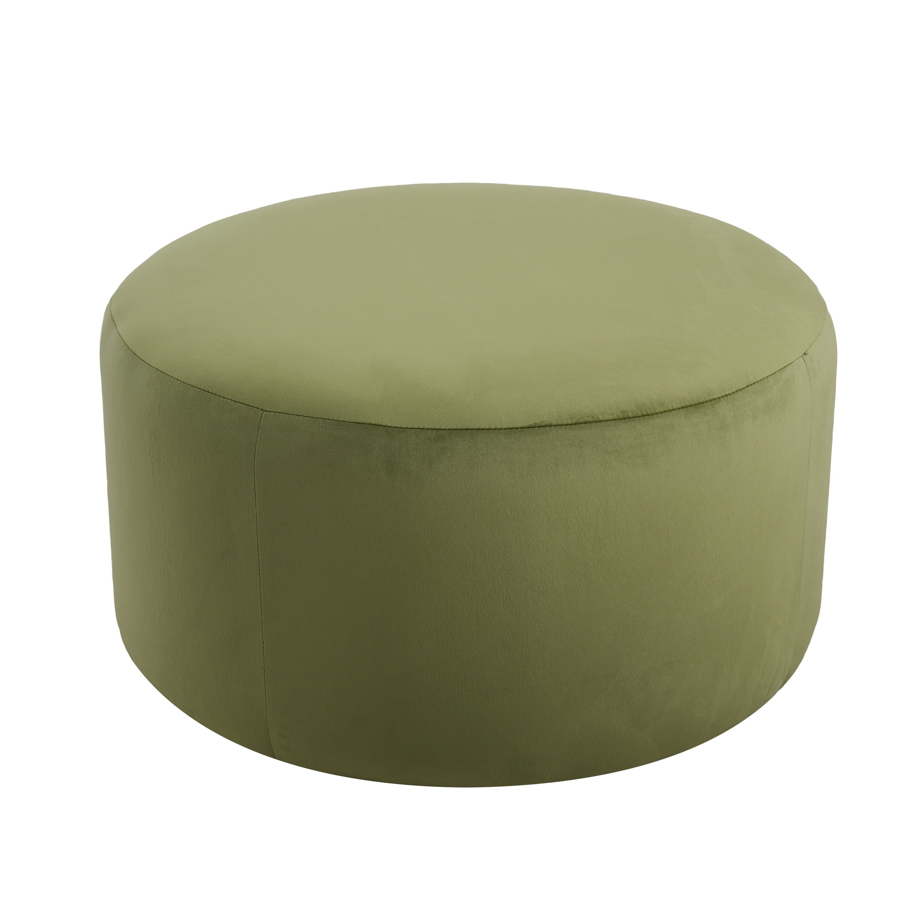 Christopher Knight Home Modern Round Velvet Ottoman – Living Room Footrest & Side Table