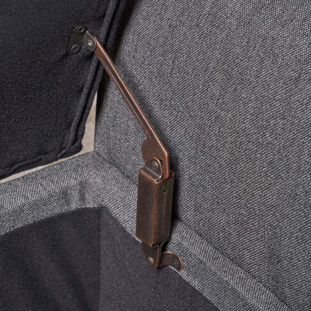 Contemporary Storage Ottoman Bench – Button-Tufted Diamond Stitch, Rolled Arms & Hidden Storage, 50” W