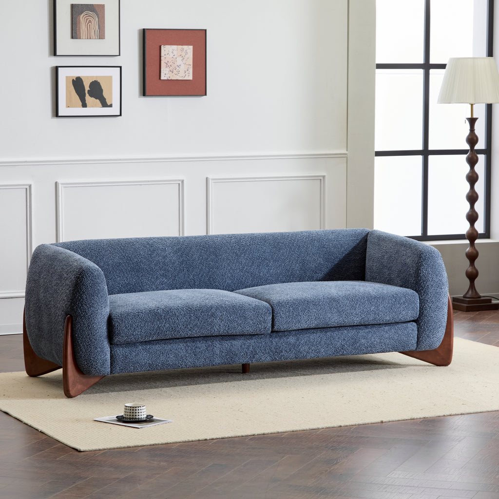 Christopher Knight Home 82" Boucle Sofa with Birch Wood Legs – Modern Cozy Upholstered 3-Seater