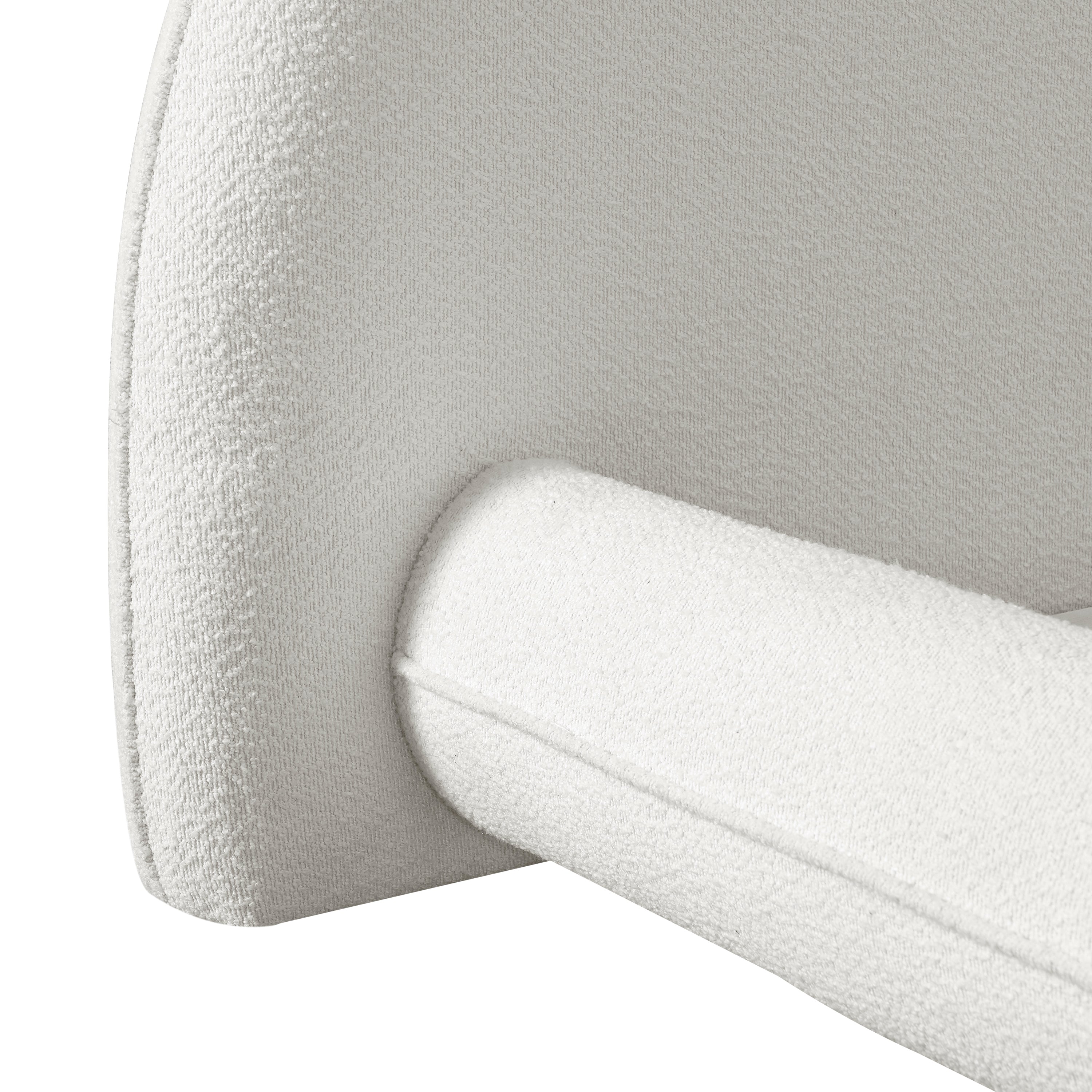 Christopher Knight Home Modern Boucle Upholstered Bed Frame with Thick Padded Headboard & Sturdy Wood-Steel Support