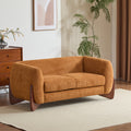 Christopher Knight Home Modern Boucle Upholstered 2-Seater Sofa with Birch Wood Legs