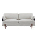 Mid-Century Modern Sofa 71.75" with Wood Sides & Slim Track Arms – Plush Living Room Couch