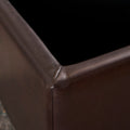 Christopher Knight Home Brown Leather Tray Storage Ottoman – Rectangular Coffee Table Bench with Hidden Storage