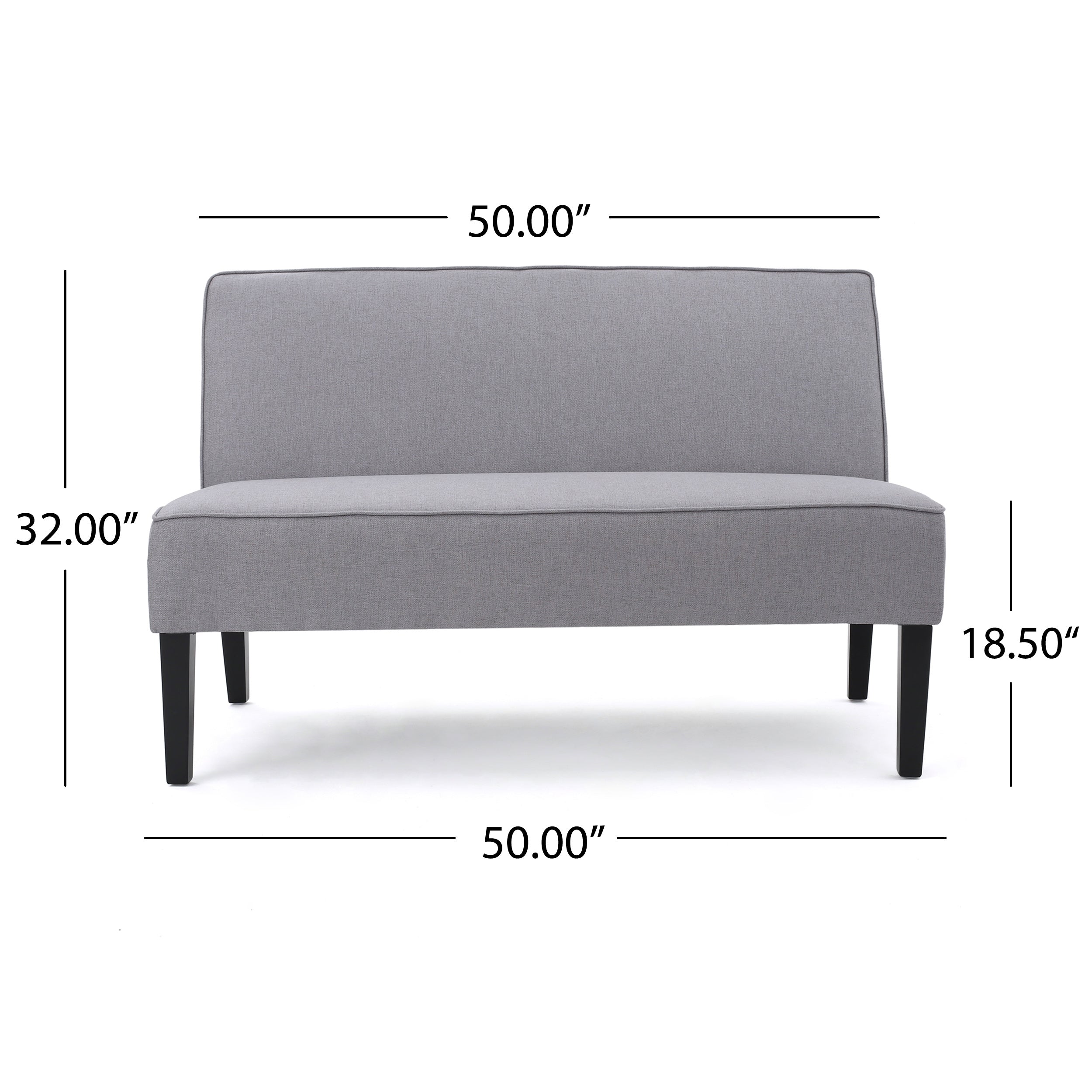 Modern Upholstered Loveseat with Solid Wood Frame & Birch Legs