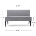Modern Upholstered Loveseat with Solid Wood Frame & Birch Legs