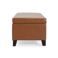 Christopher Knight Home Faux Leather Lift-Top Storage Ottoman Bench – Modern Rectangle Coffee Table & Seating