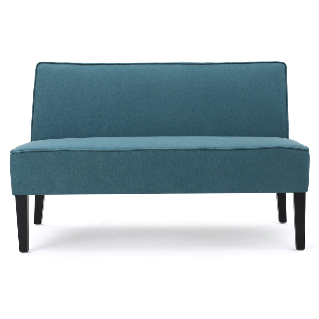 Modern Upholstered Loveseat with Solid Wood Frame & Birch Legs