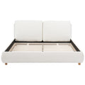 Christopher Knight Home Modern Boucle Upholstered Platform Bed with Pillow Headboard