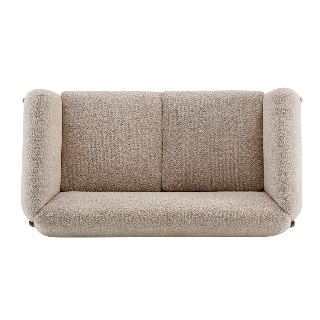 Christopher Knight Home Modern Boucle Upholstered 2-Seater Sofa with Birch Wood Legs