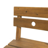 GDFStudio Ismay Outdoor Acacia Wood 30 Inch Barstools (Set of 2), Teak