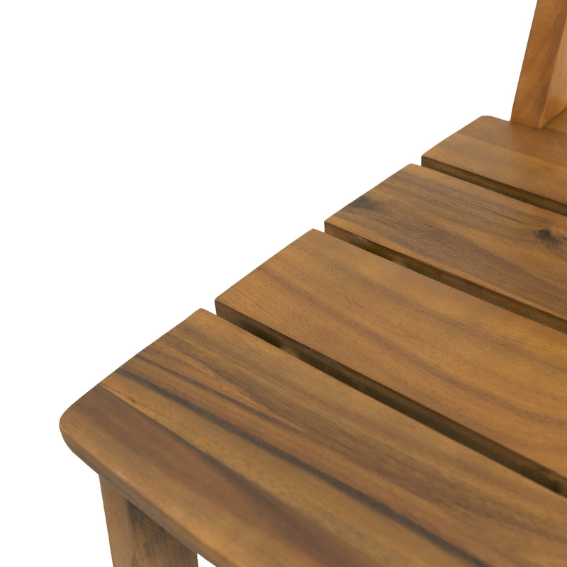 GDFStudio Ismay Outdoor Acacia Wood 30 Inch Barstools (Set of 2), Teak