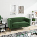 Velvet Loveseat – Modern Glam Minimalist Sofa for Living Room