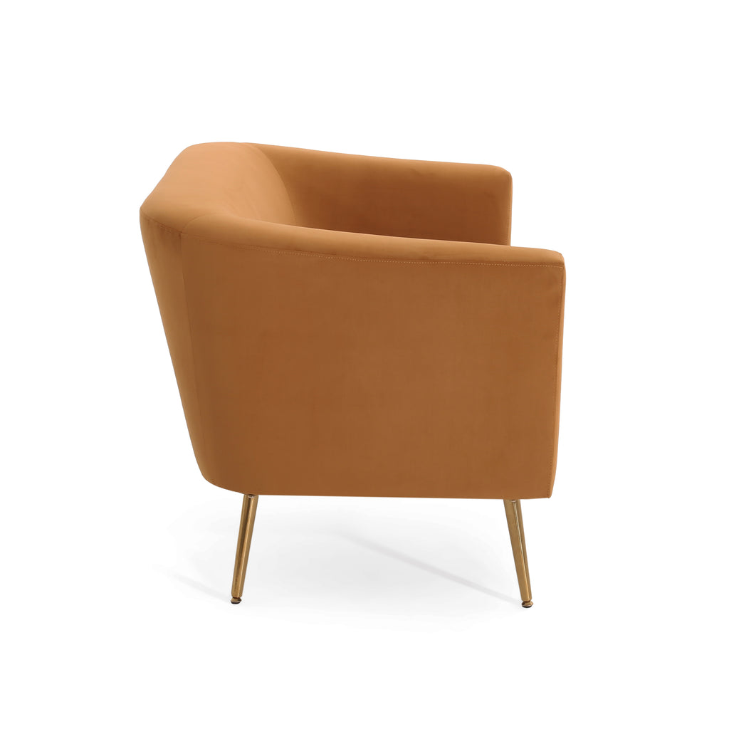 Velvet Loveseat – Modern Glam Minimalist Sofa for Living Room