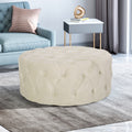 Christopher Knight Home 40" Tufted Velvet Square Ottoman – Oversized Modern Glam Cocktail Coffee Table Bench