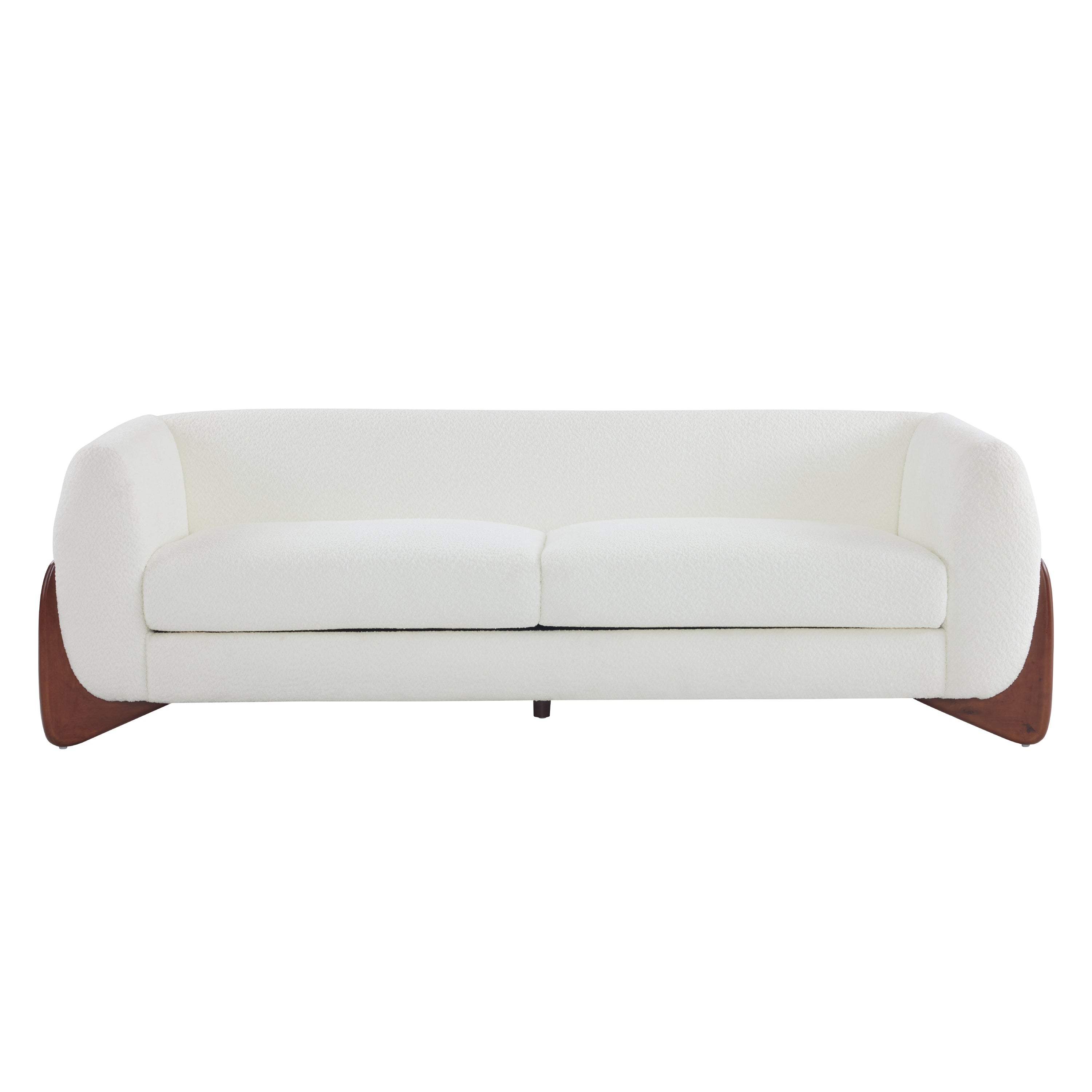 Christopher Knight Home 82" Boucle Sofa with Birch Wood Legs – Modern Cozy Upholstered 3-Seater