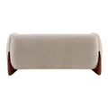 Christopher Knight Home Modern Boucle Upholstered 2-Seater Sofa with Birch Wood Legs