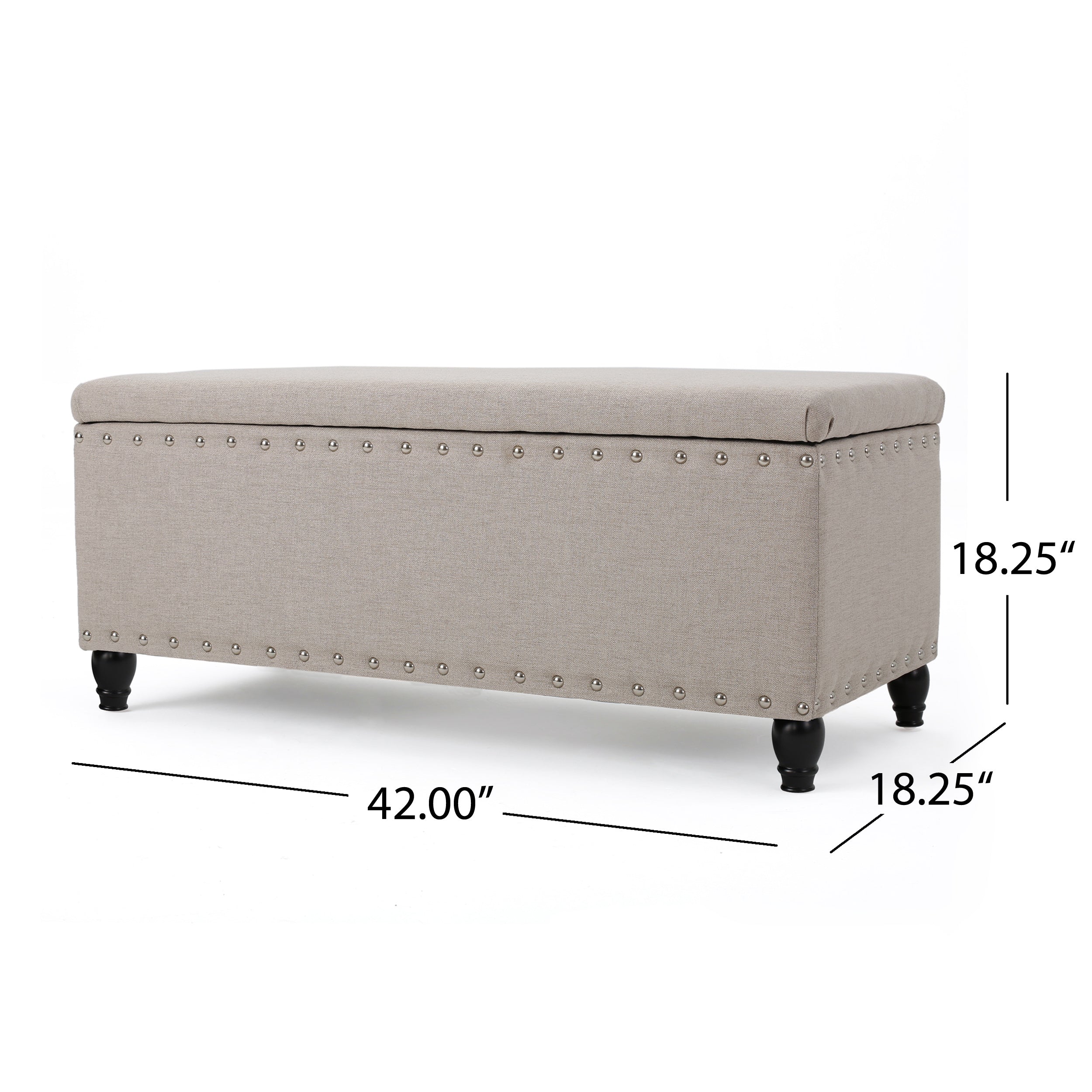 Christopher Knight Home 50" Faux Leather Tufted Storage Ottoman Bench with Hidden Storage