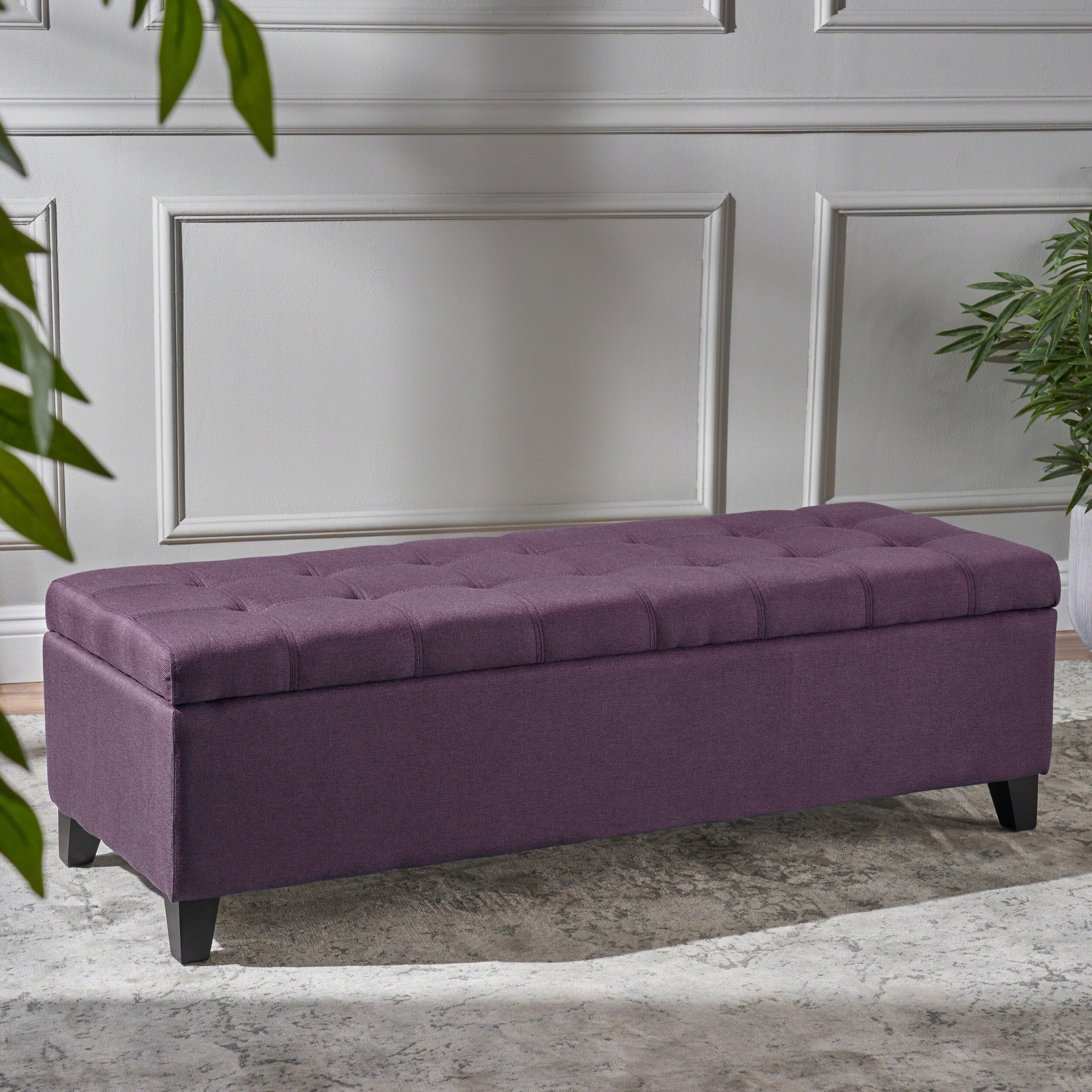 Christopher Knight Home Modern Storage Ottoman Bench with Hidden Storage & Versatile Seating