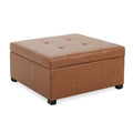 Christopher Knight Home Tufted Storage Ottoman Bench with Lift-Top & Birch Wood Legs – Entryway & Bedroom Seating