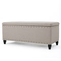 Christopher Knight Home 50" Faux Leather Tufted Storage Ottoman Bench with Hidden Storage