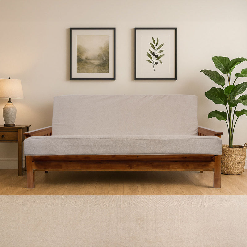 GDFStudio Melville Memory Foam Futon Mattress – Foldable Sofa Bed Cushion with Washable Cover (Frame Not Included)