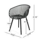 GDFStudio Mykonos Outdoor Dining Chairs (Set of 2)