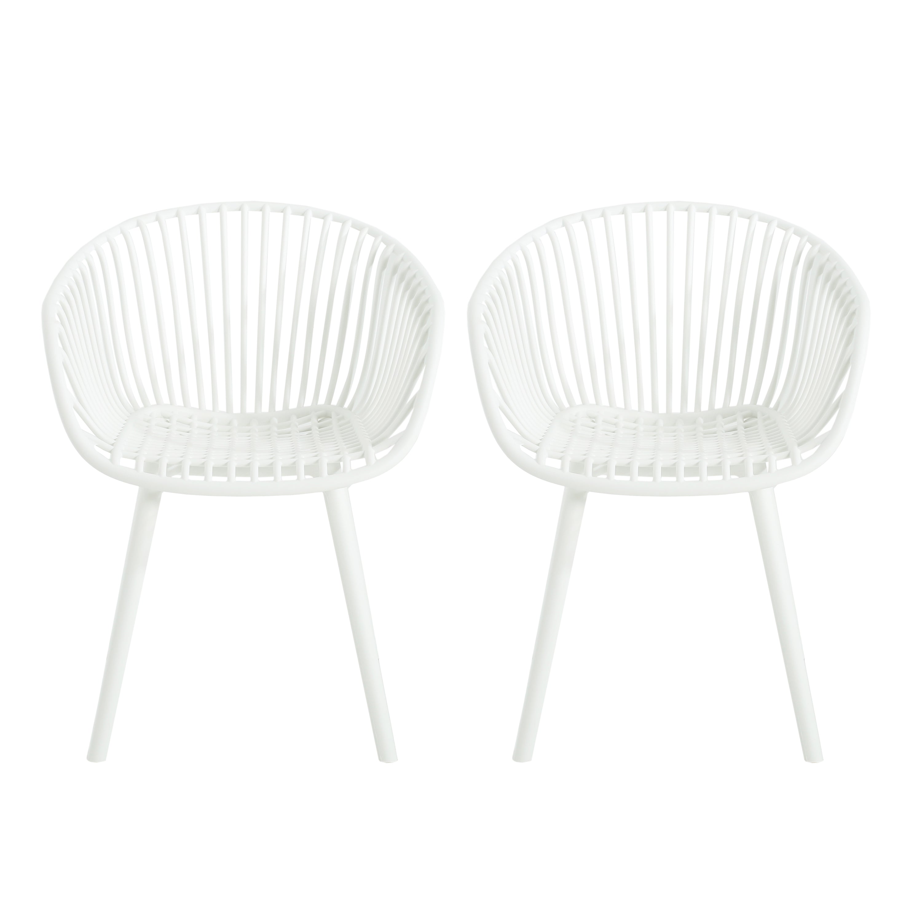 GDFStudio Modern Dining Chairs, Weather-Resistant Patio Chairs Set of 2 for Balcony, Garden